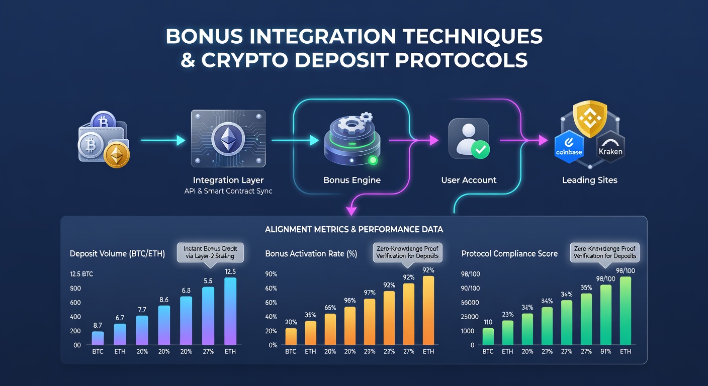 Darstellung von Blockchain-Protokollen und Bonus-Aktivierung bei Krypto-Einzahlungen