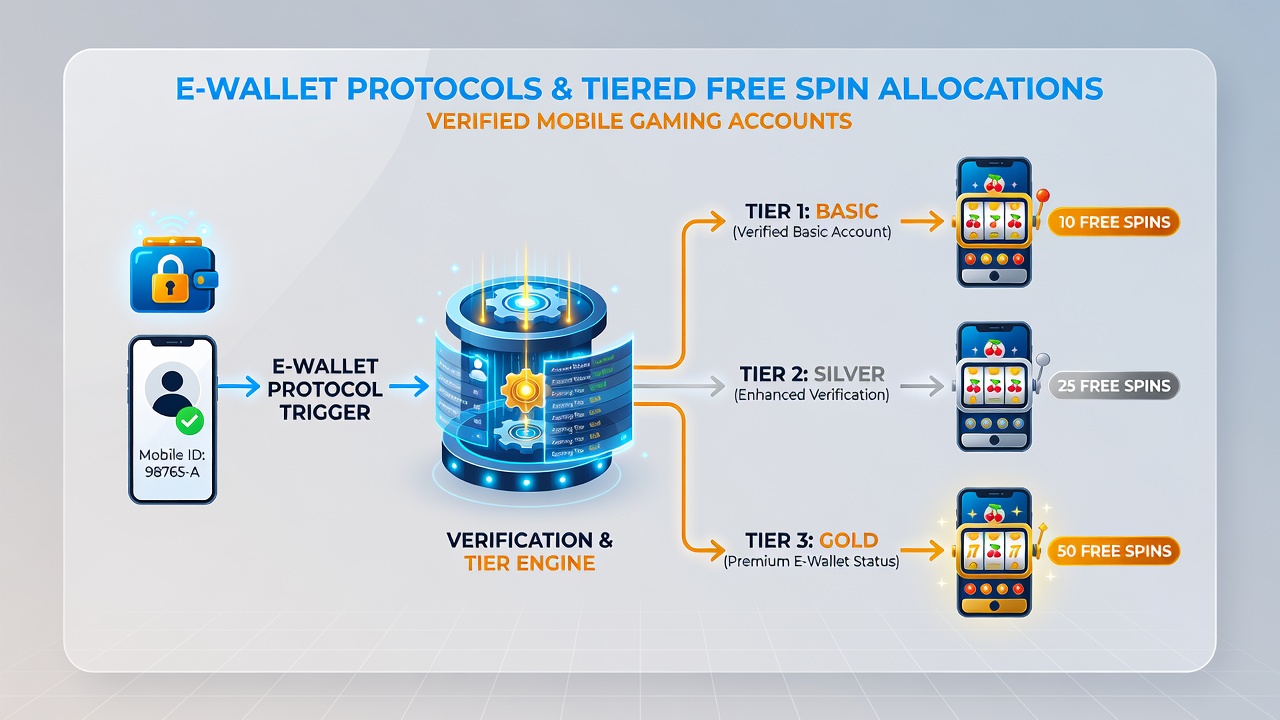Darstellung gestaffelter Bonusstrukturen und E-Wallet-Integration in mobilen Gaming-Umgebungen