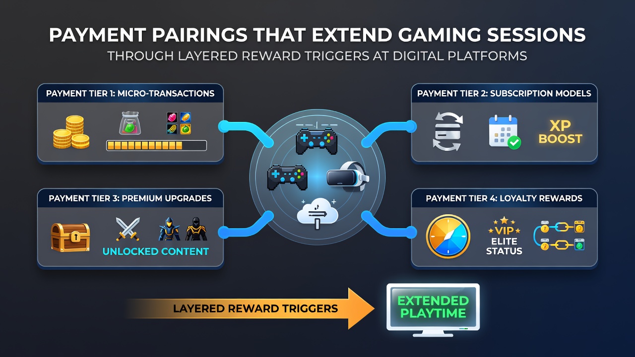 Analyse von gestaffelten Belohnungstriggern und Zahlungsintegrationen auf Gaming-Plattformen