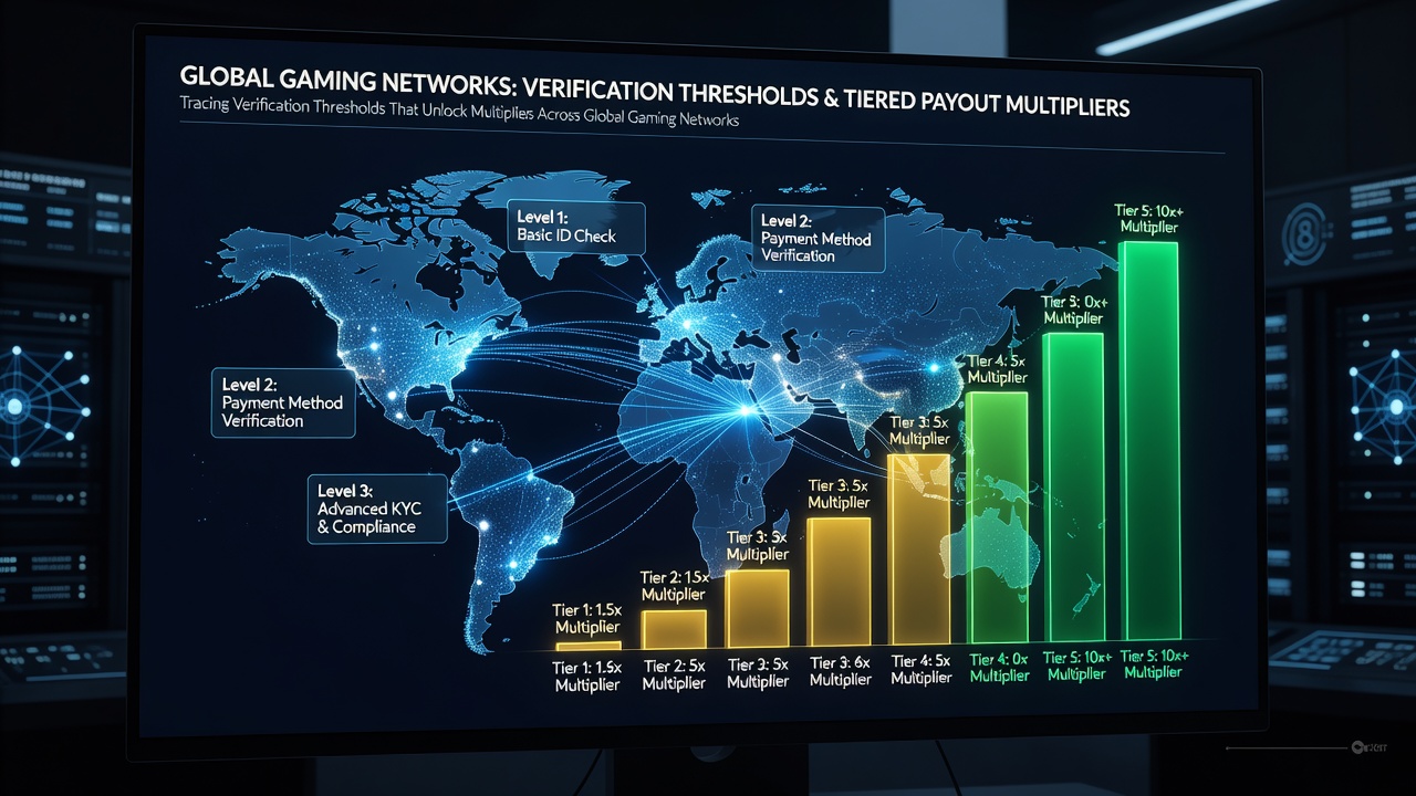 Grafik zu regionalen Verifizierungsebenen und Multiplikatorwirkungen in Casino-Netzwerken